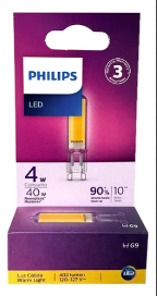 Bombillo LED G9 Philips 4W 2700K 402 lumen 120-127V 50/60Hz